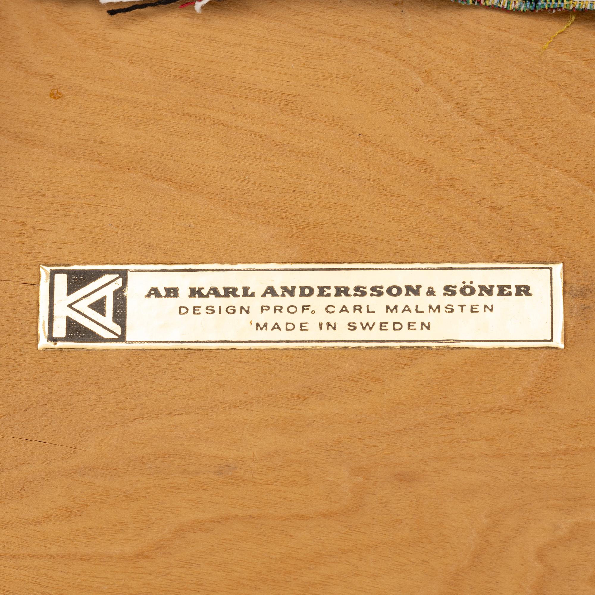 Carl Malmsten, four 'Visingsö' chairs, Karl Andersson & sons.