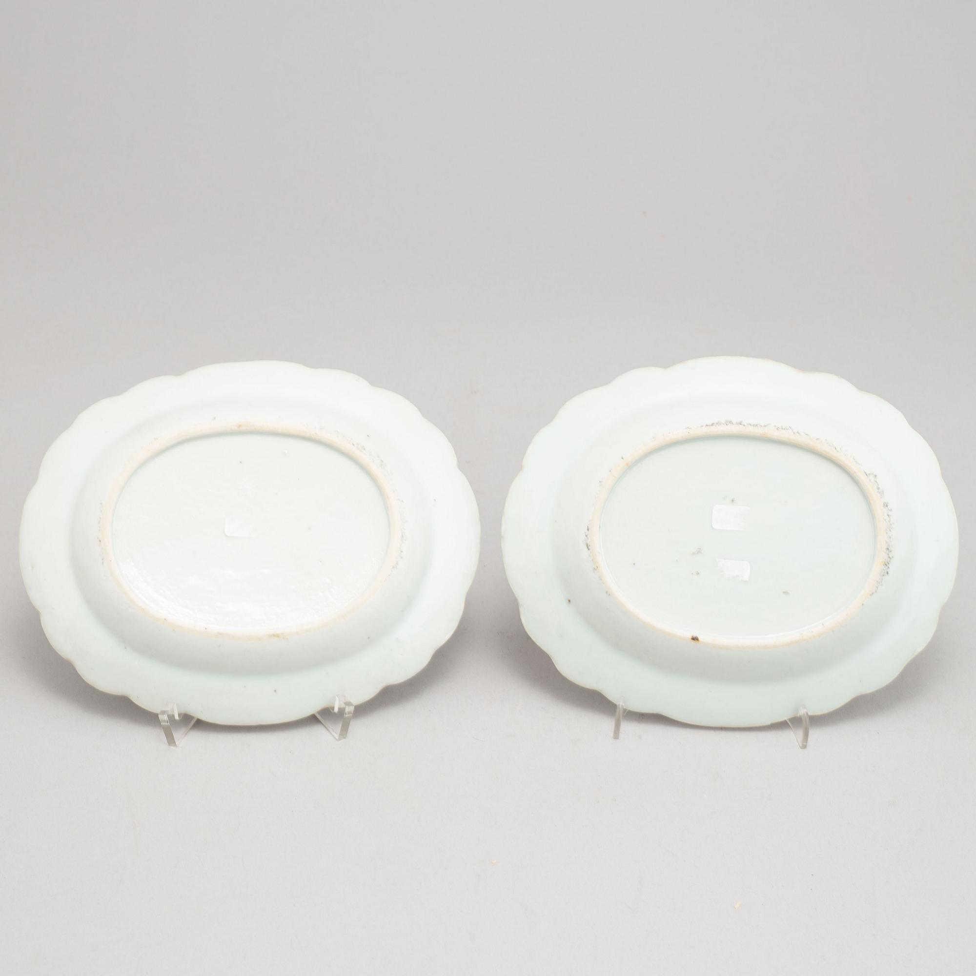 A pair of famille rose dishes, Qing dynasty, Qianlong (1736-95).