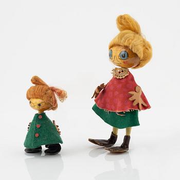 Two Moomin figures by Atelier Fauni, Finland 1950's-60's.
