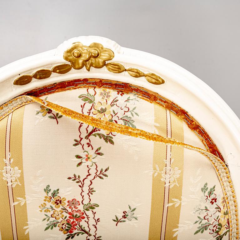 Stolar, sex stycken, rokoko 1700-talets mitt.