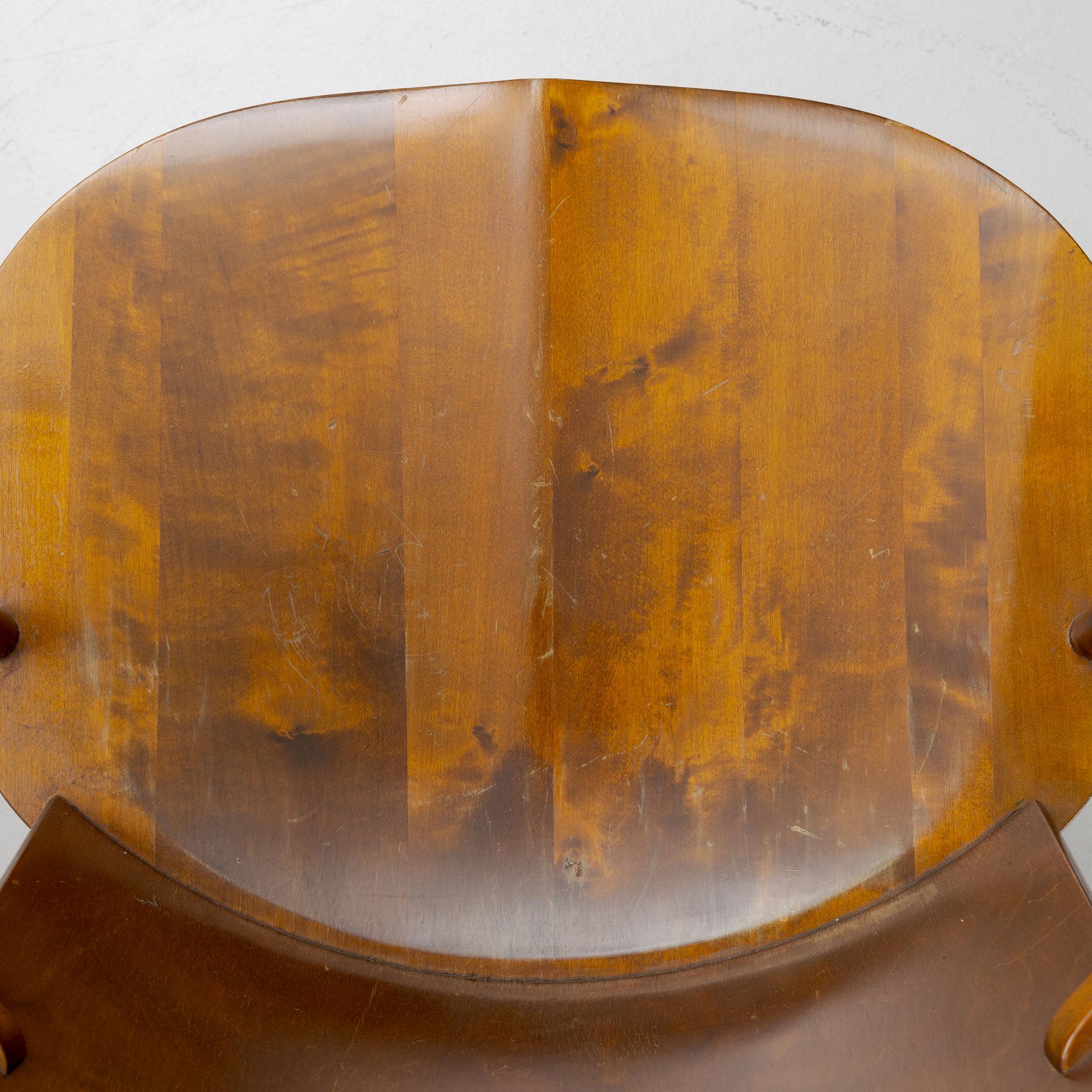 Uno Åhrén, stolar, 4 st samt karmstolar, ett par, modell "203/Stockholm", Gemla Fabriker, Diö, 1930-tal.