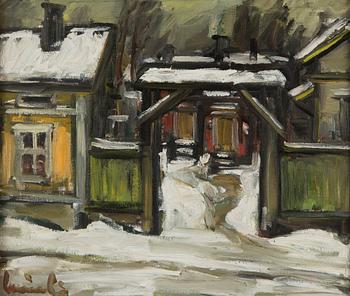 Olavi Laine, Talvinen pihanäkymä.