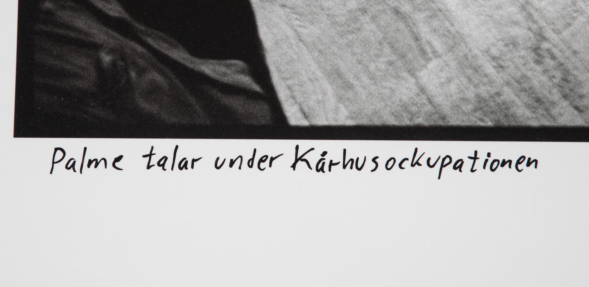 Carl Johan De Geer, "Palme talar under Kårhusockupationen".