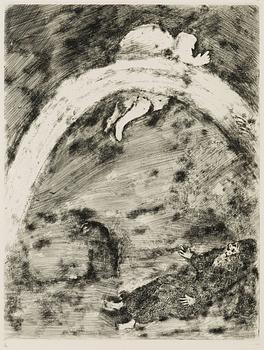 Marc Chagall, "L'arc en ciel"; "Abraham et les trois Anges" "Prophète tué par un lion", ur: "La bible".