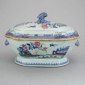 SOPPTERRIN, porslin, Qianlong, Kina, (1736-95).