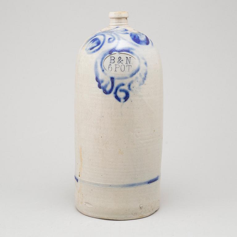 A 19th century stoneware jar marked B&N.
