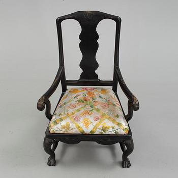KARMSTOL, senbarock 1700-talets mitt.