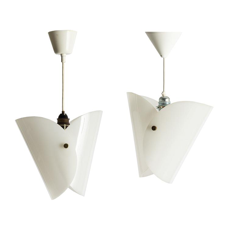 A pair of ceiling lamps, 1960s.