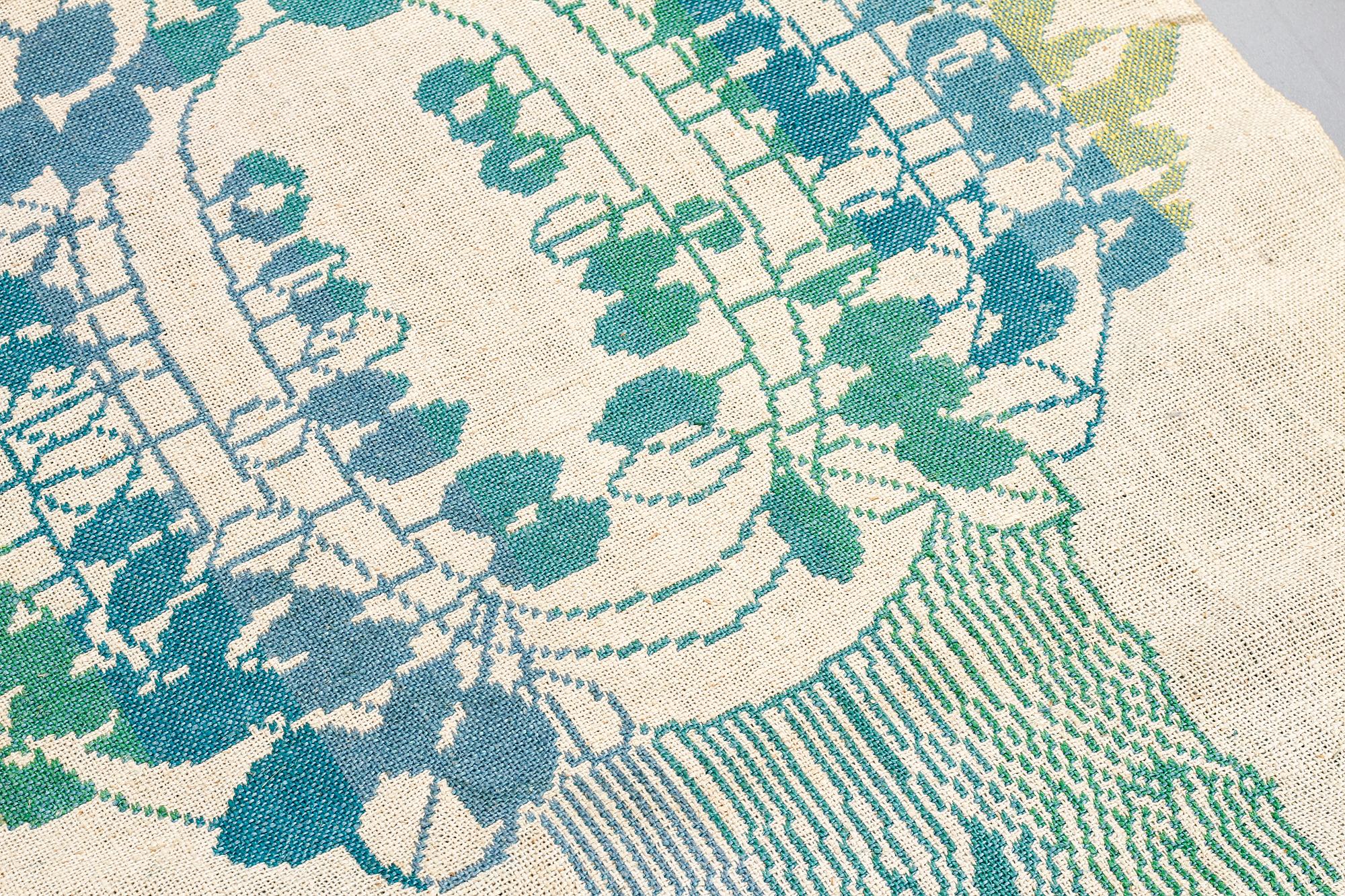 A circa mid 20th century tapestry made by Helmi Vuorelma Oy, Lahti, Finland.