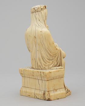 Virgin and Child, a French Gothic ivory statuette, second half of the 13th century.