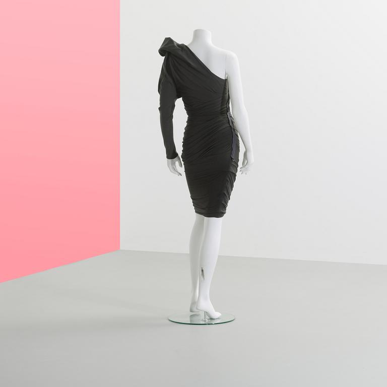 DRESS, Lanvin, a grey one shoulder dress.