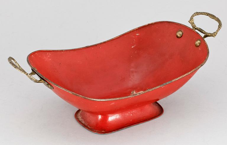 BRÖDKORG, lackerad plåt, empire, 1800-talets första hälft.