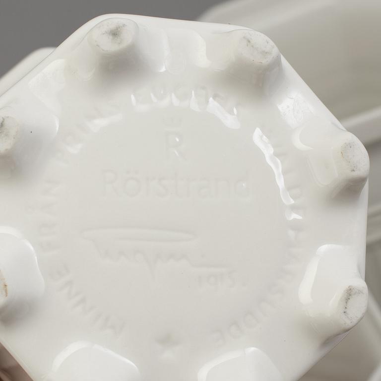 Eleven Swedish porcelain plant pots, Prins Eugen, 'Waldemarsudde', Rörstrand.