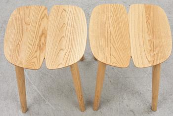 Ronan & Erwan Bouroullec, a pair of stools, "MC3 OSSO", Mattiazzi, Italy, after 2011.