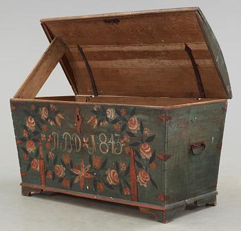 KISTA, allmoge, bär datering 1843.