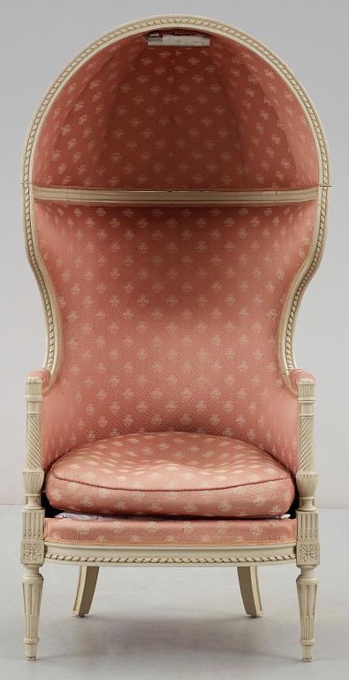 FÅTÖLJ, sk. Butlers chair, 1900-talets början.