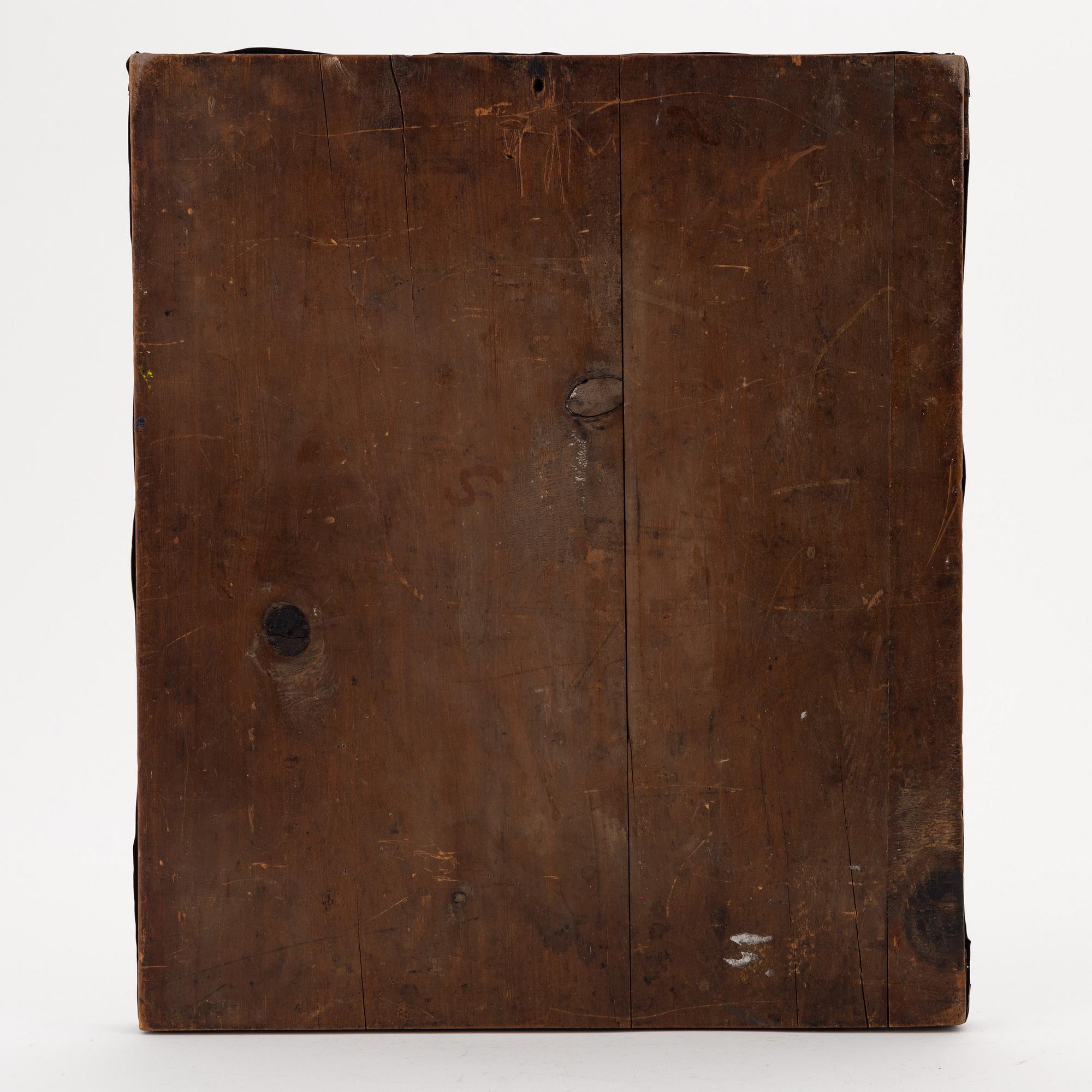 A silver and tempera on wood icon, Moscow 1776.