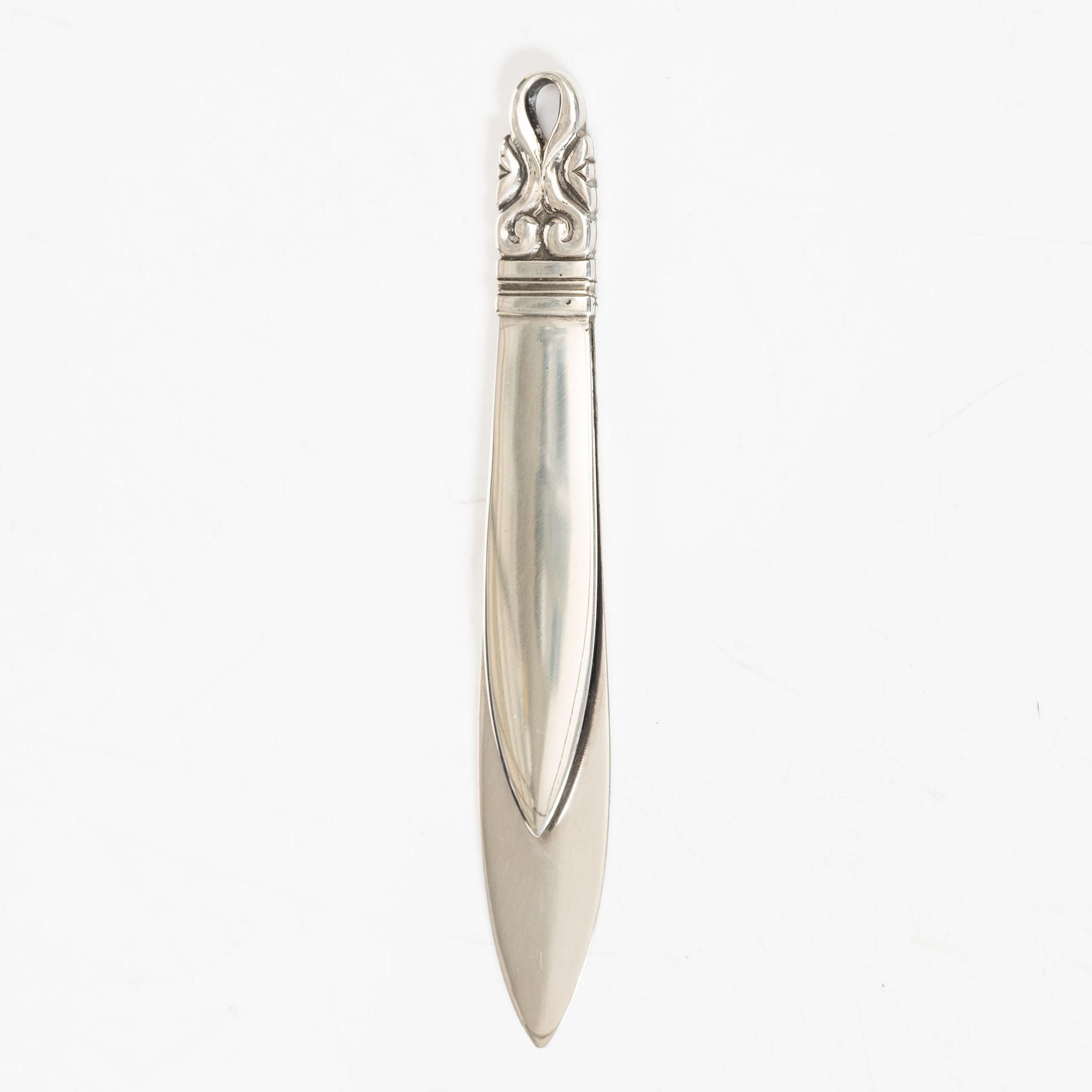 Georg Jensen, brevkniv/bokmärke, sterlingsilver, Danmark 1933-44.