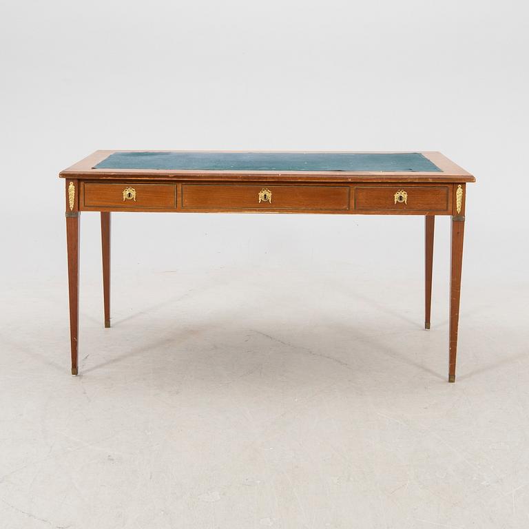 A late Gustavian style mahogany desk first half of the 20th century.