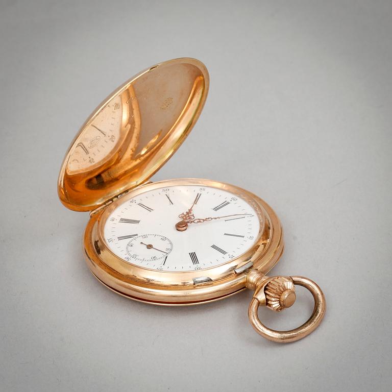 FICKUR, 14k guld, Malmö. Omkring 1900.