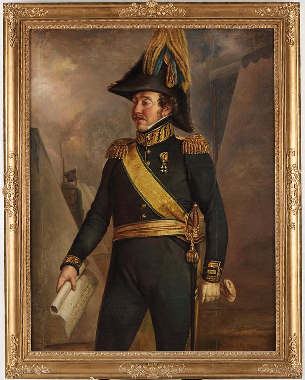 Porträtt föreställande generaladjutant  friherre ”Christer Carlsson Posse af Säby” (1776 - 1836).