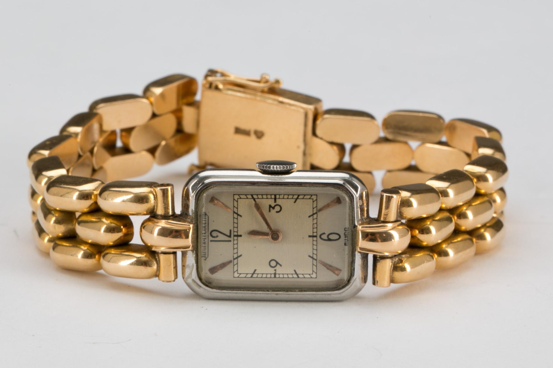 DAMARMBANDSUR, 18 k guld -vitguld, Jaeger Le Coultre. Vikt ca 45 g.