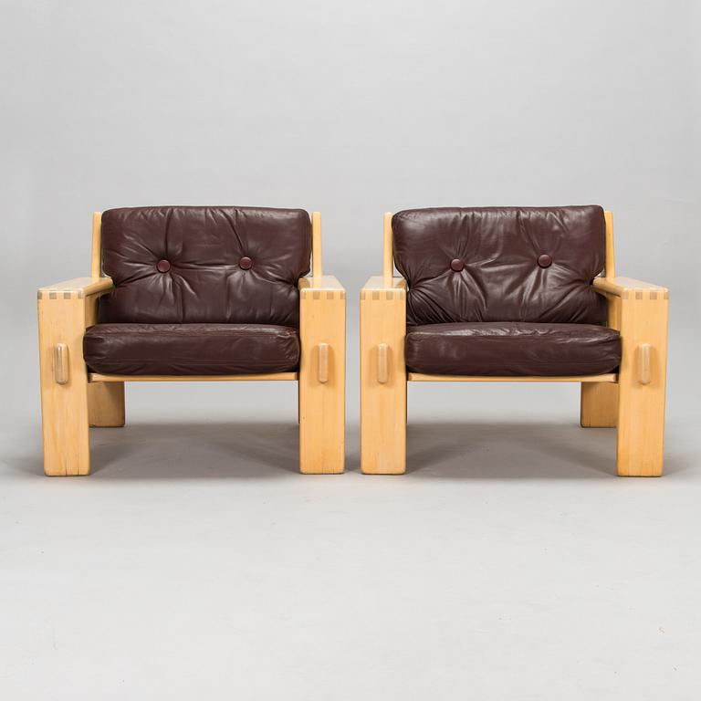 Esko Pajamies, a pair of 1980's 'Bonanza' armchairs for Asko.