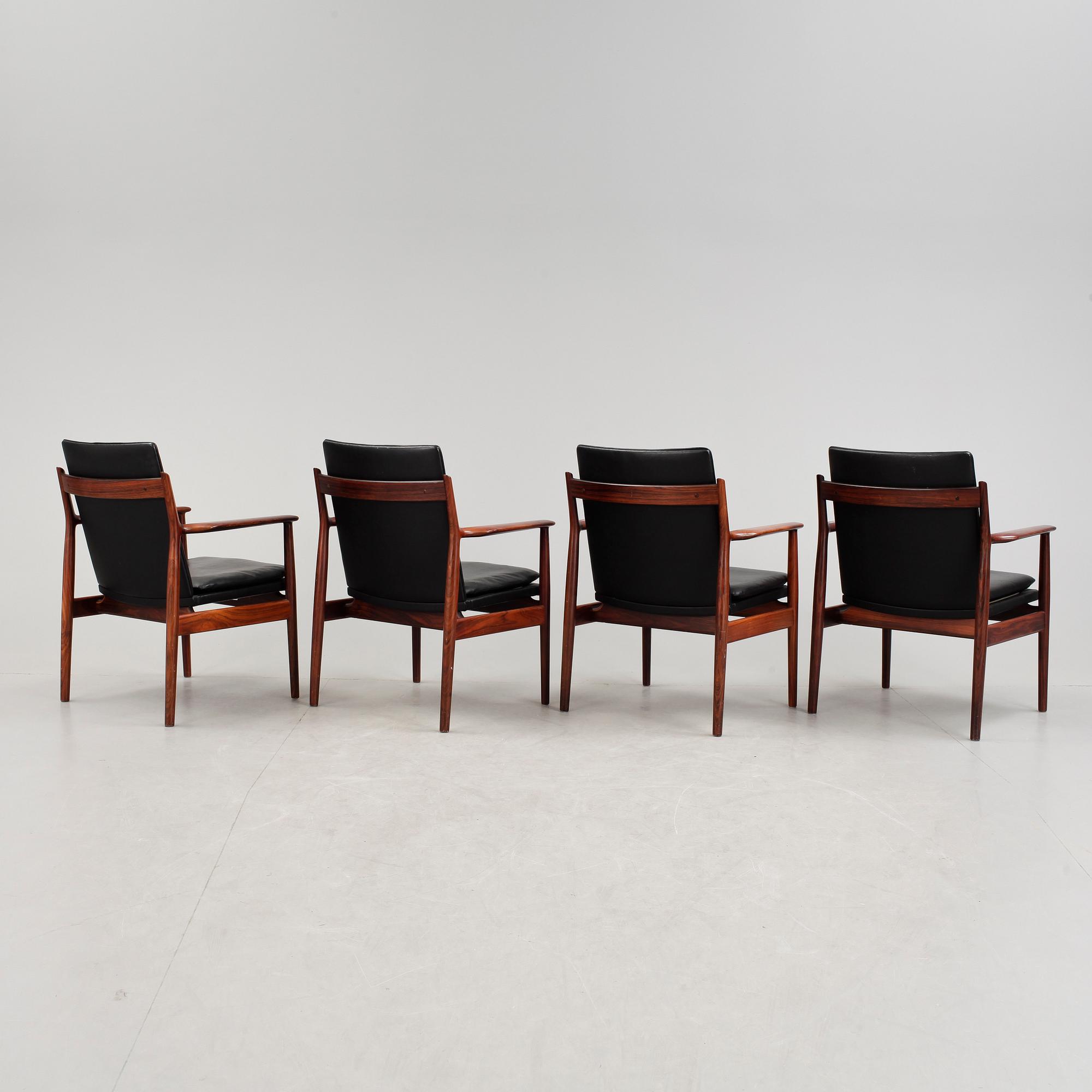KARMSTOLAR, 4 st, "Modell 431", Arne Vodder, Sibast Furniture, Danmark, 1960-tal.