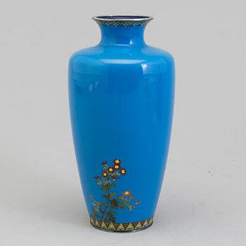 A cloisonne and silver vase, China, 20th century.