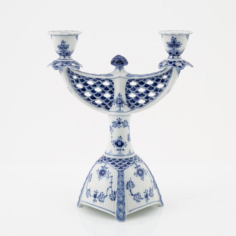 Royal Copenhagen, a porcelain candelabra model 1169, full blonde, second half of the 20th century.