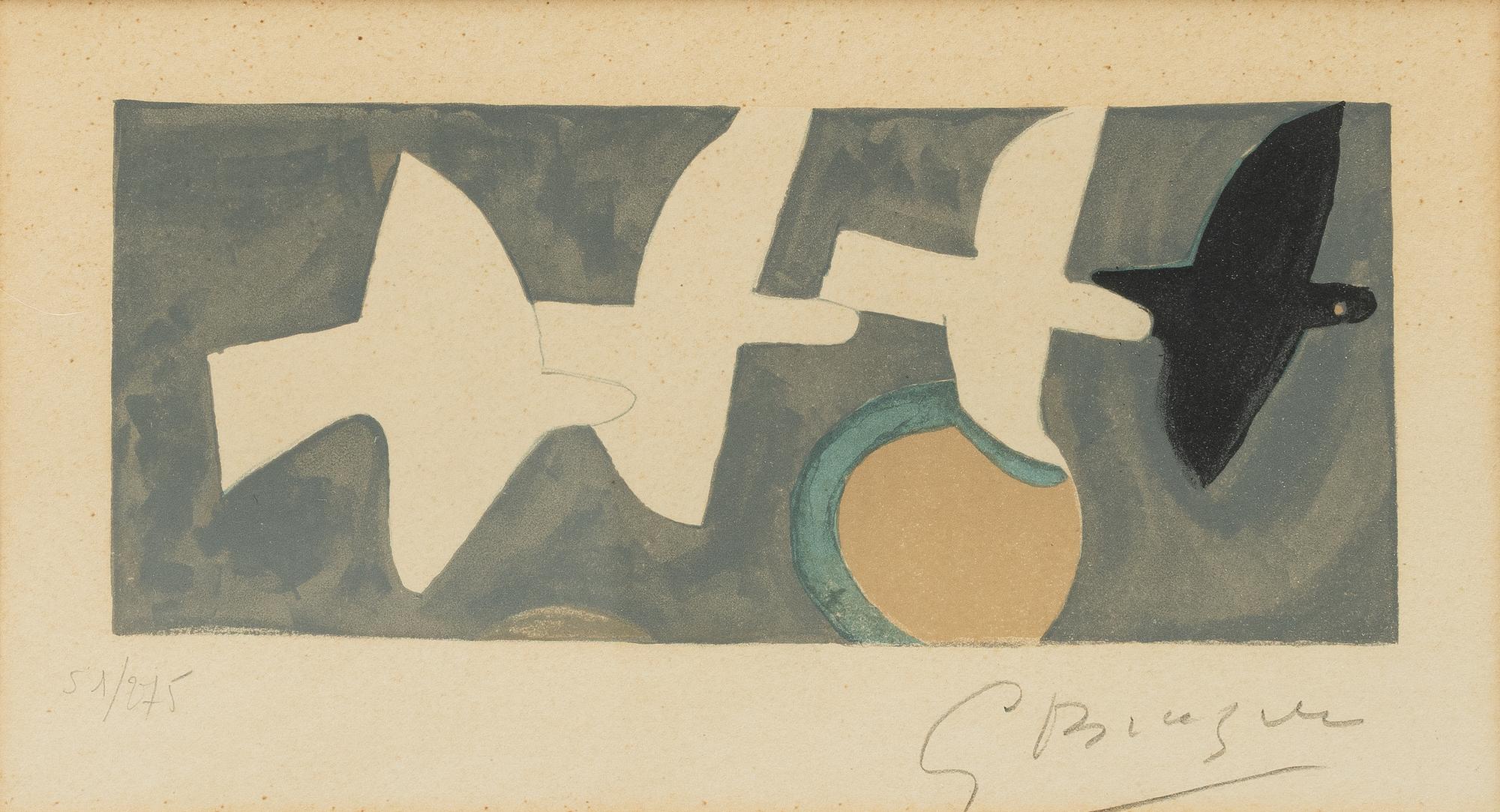 Georges Braque, efter, "Quatre Oiseaux".