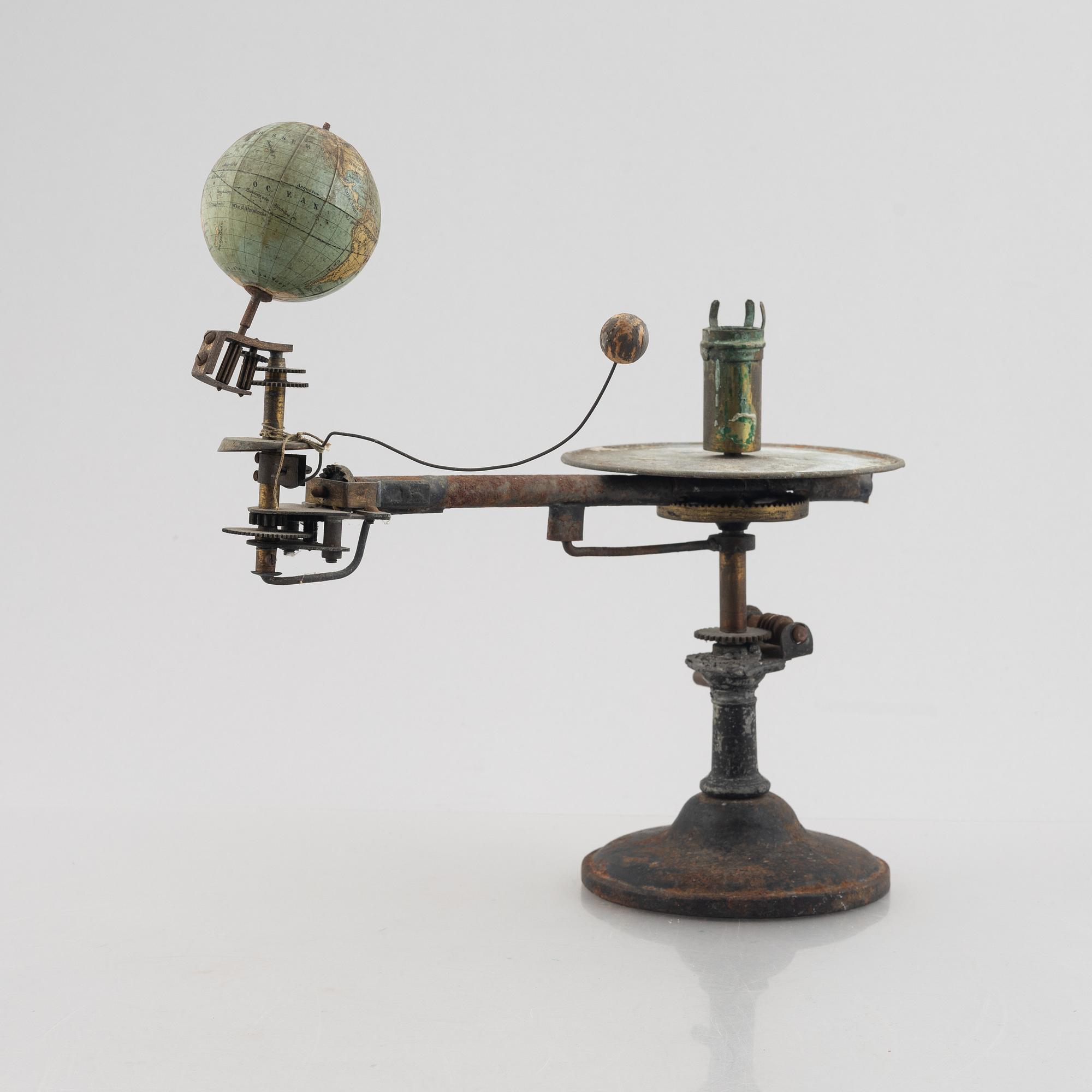 A German tellurium and lunarium by Ernst Schotte & Co. of Berlin (fl. 1855-1900), late 19th century.