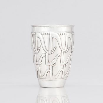 Thorvald Bindesbøll, a silver beaker, A. Michelsen, Copenhagen 1904.