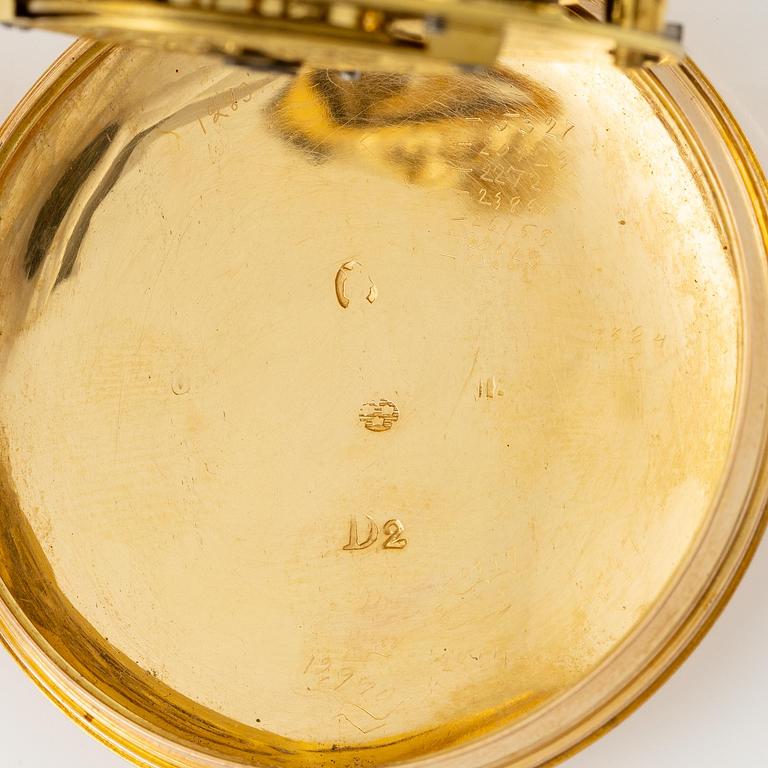A gold pocketwatch by P. Ramstesdt (watchmaker in Stockholm 1782-1801), 1786.