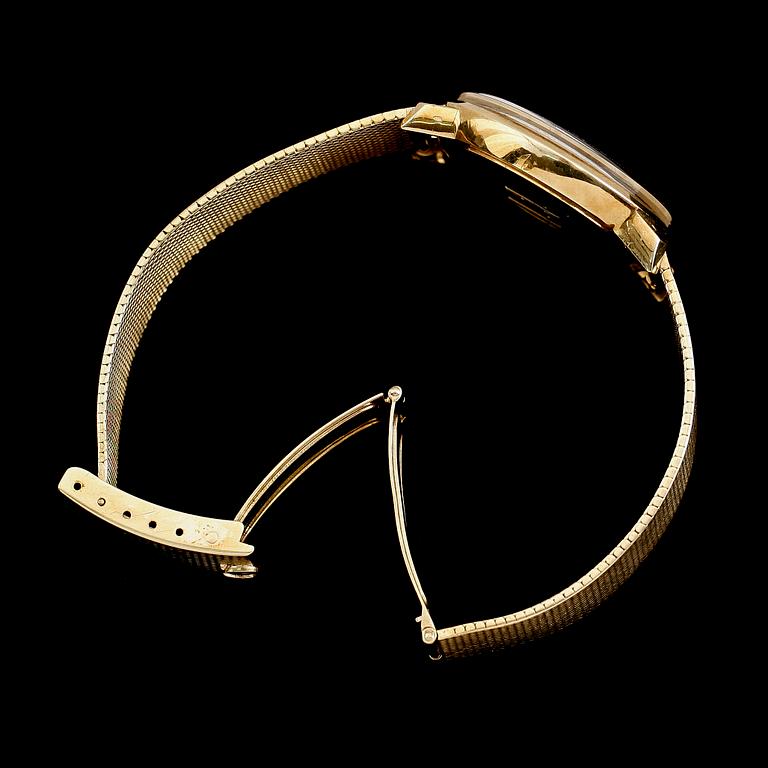 ARMBANDSUR, 14 k guld, Omega Automatic Deville. Total vikt med armband och urverk ca 98 gram.