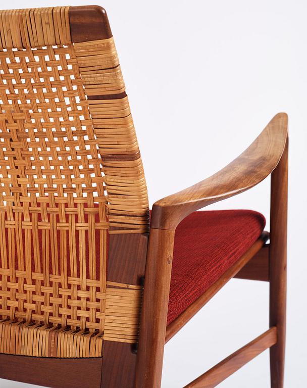 Ib Kofod Larsen, an 'Åre' easy chair, model nr '809', Olof Persons Fåtöljindustri (OPE), Sweden, 1950-60s.