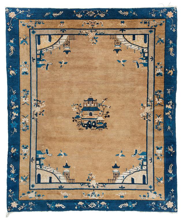 A CARPET, a semi-antique Beijing, China, 295,5 x 247,5 cm.