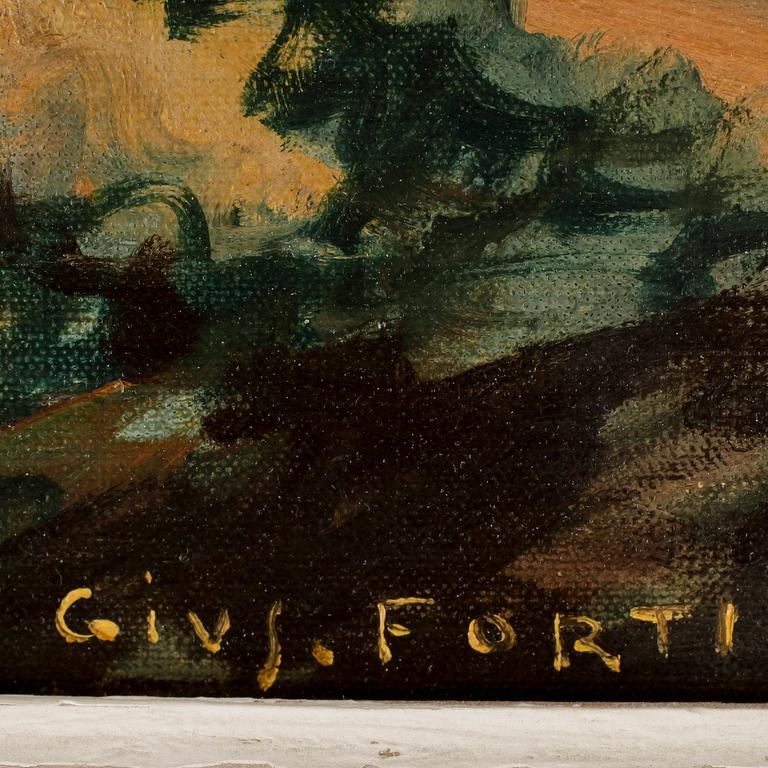 OKÄND KONSTNÄR 1800/1900-TAL , Olja på duk, signerad.