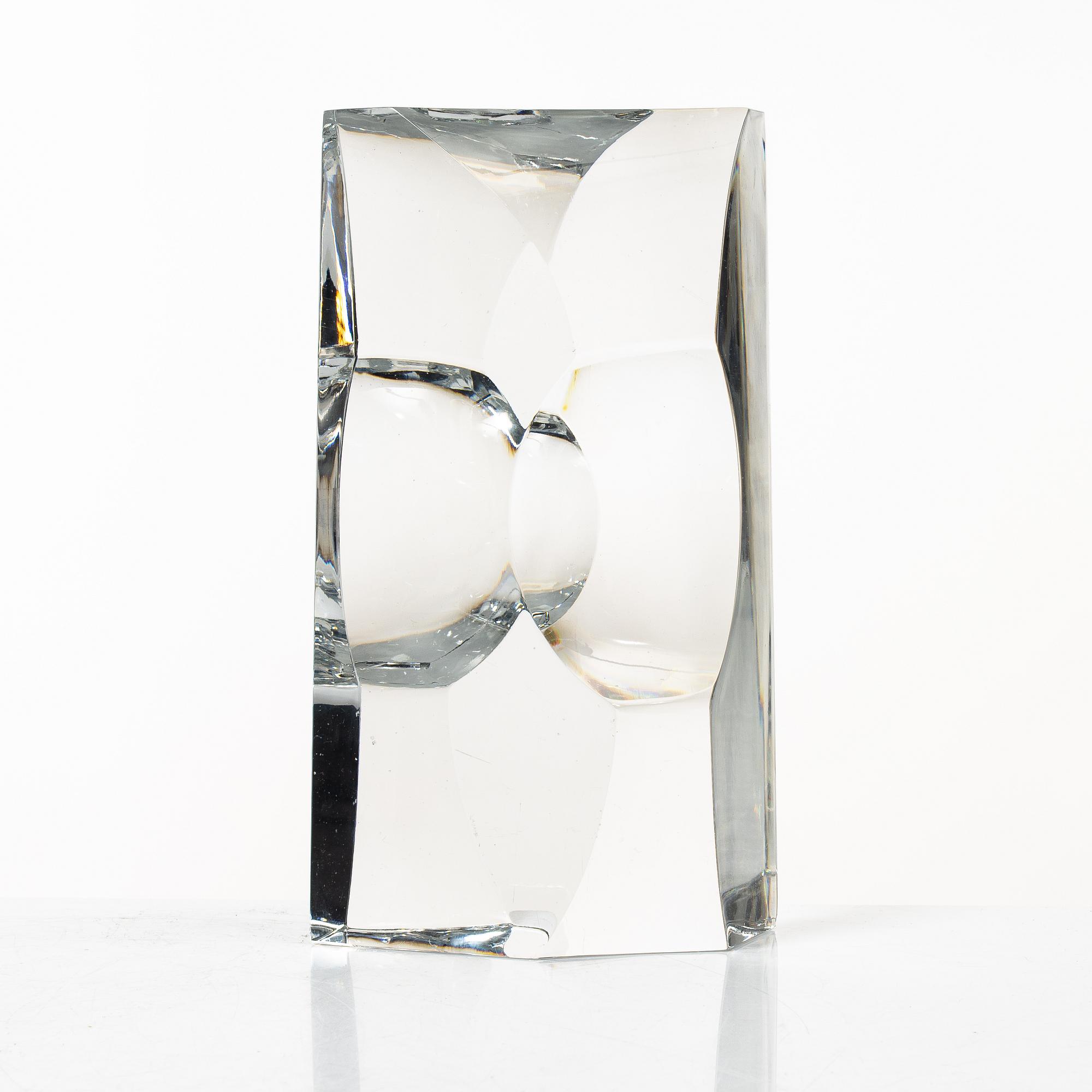 Sven Palmqvist, skulptur, signerad, Orrefors expo, 1972.