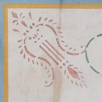 a traditional swedish wall painting, 19th century.