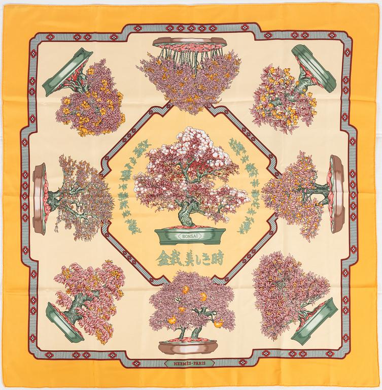 Hermès, scarf, "Les Beaux Jours de Bonsai".