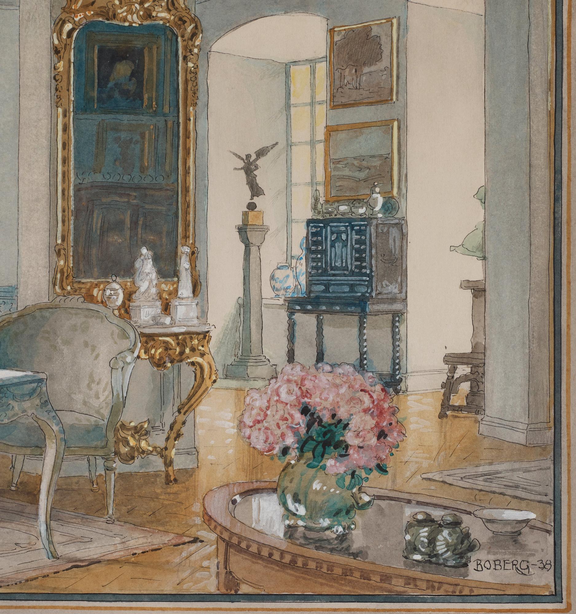 Ferdinand Boberg, Interiör från Torups slott.