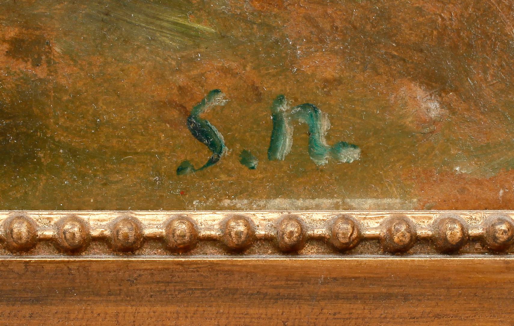 SEVERIN NILSON, tillskriven, olja på pappannå, monogramsignerad S.N.
