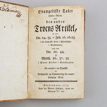 Böcker,  5 st, 1700-tal.