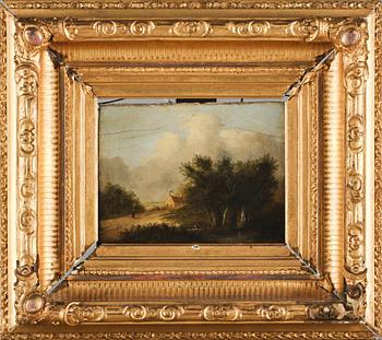 OKÄND KONSTNÄR, olja på pannå, England, 1800-tal.