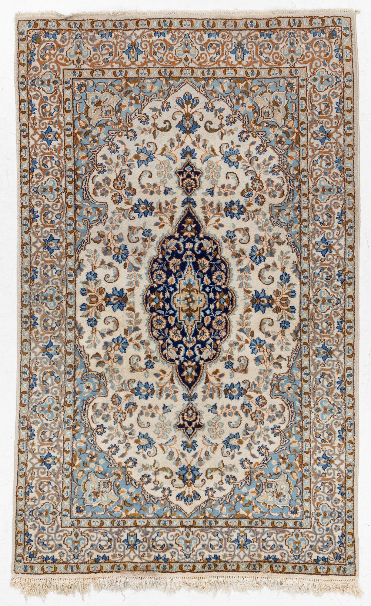 Rug, Nain, part silk, approx. 245 x 150 cm.