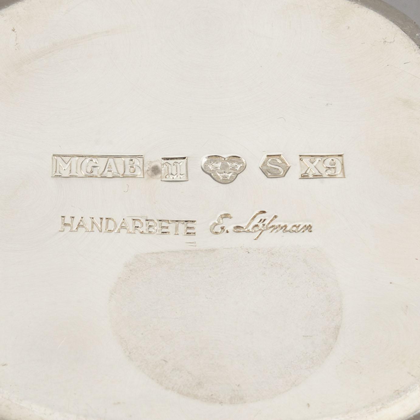 Eric Löfman, two silver vases. MGAB, Uppsala 1970-72.
