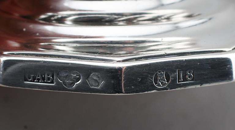 BÄGARE, silver, GAB, Stockholm 1935. Vikt ca 288 g.
