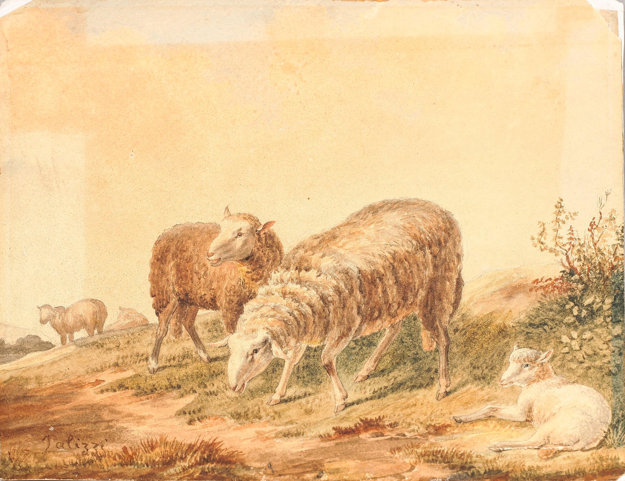 FILIPPO PALIZZI. Akvarell. Sign Palizzi.