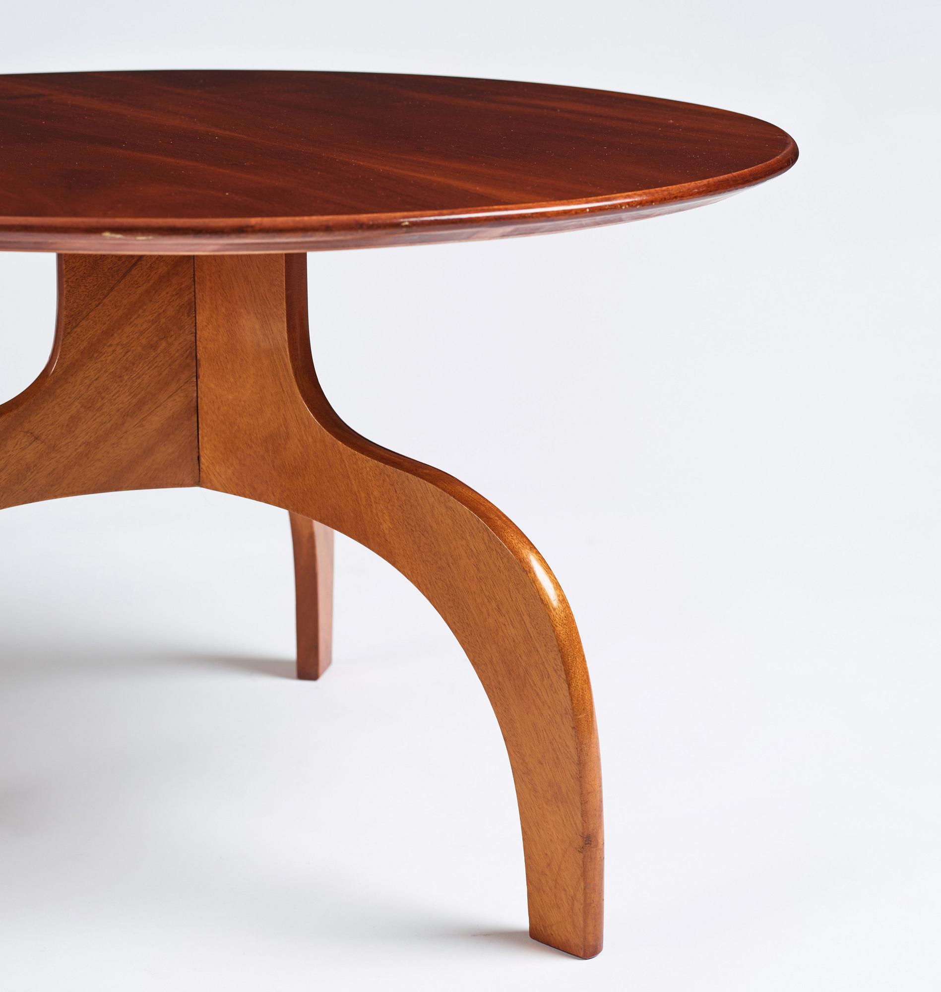 Josef Frank, a mahogany 'model 1196' coffee table, Svenskt Tenn, 1940-1950s.
